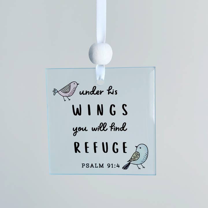 So Thoughtful Gifts – wholesale Solfångare – Skriftens fönsterberlock - Psalm 91:4 | Suncatcher0