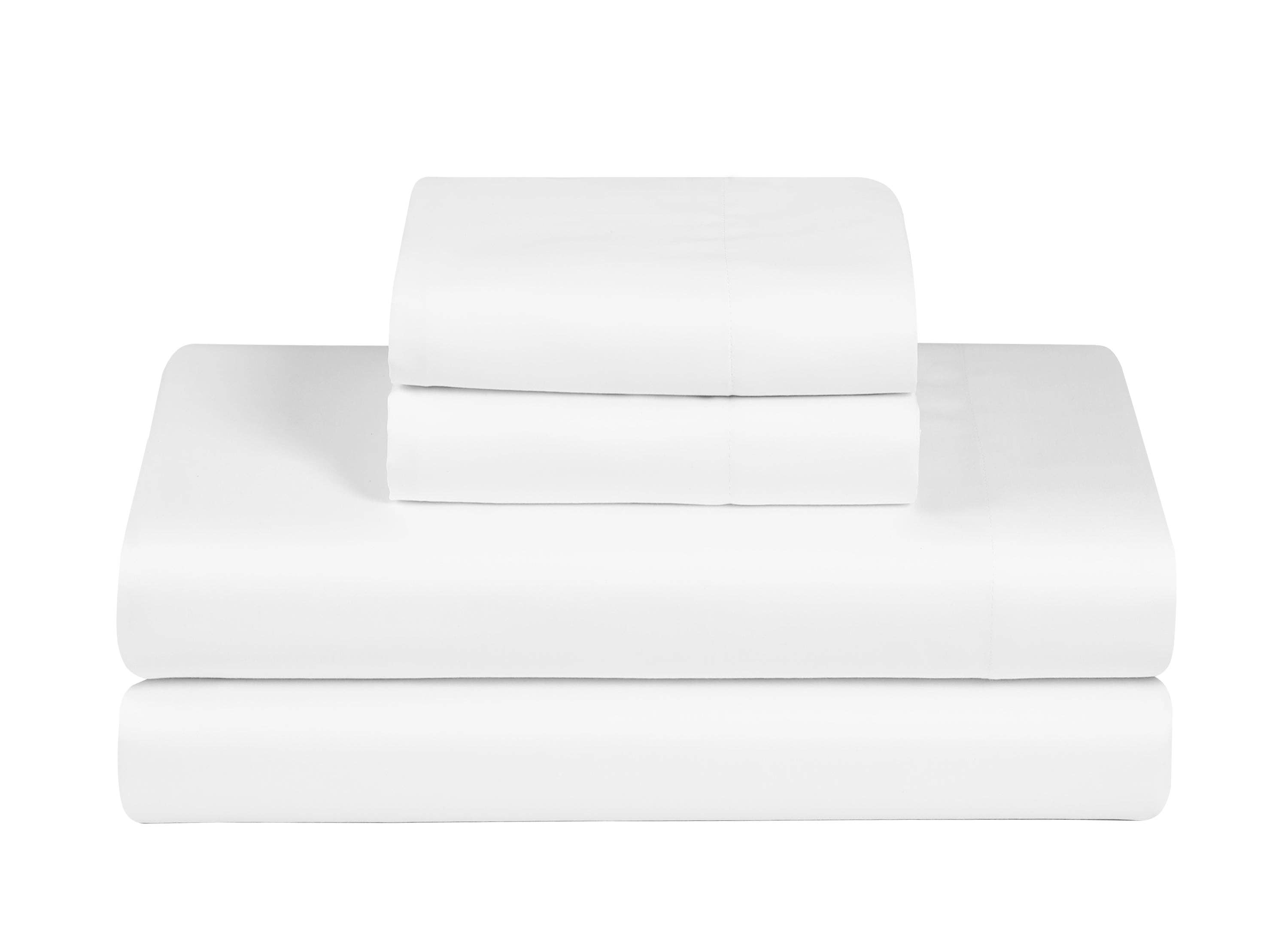 Feather & Stitch New York - Vente Parures de lit - Ensemble de draps en percale 100 % coton, 300 fils (4 pièces)18
