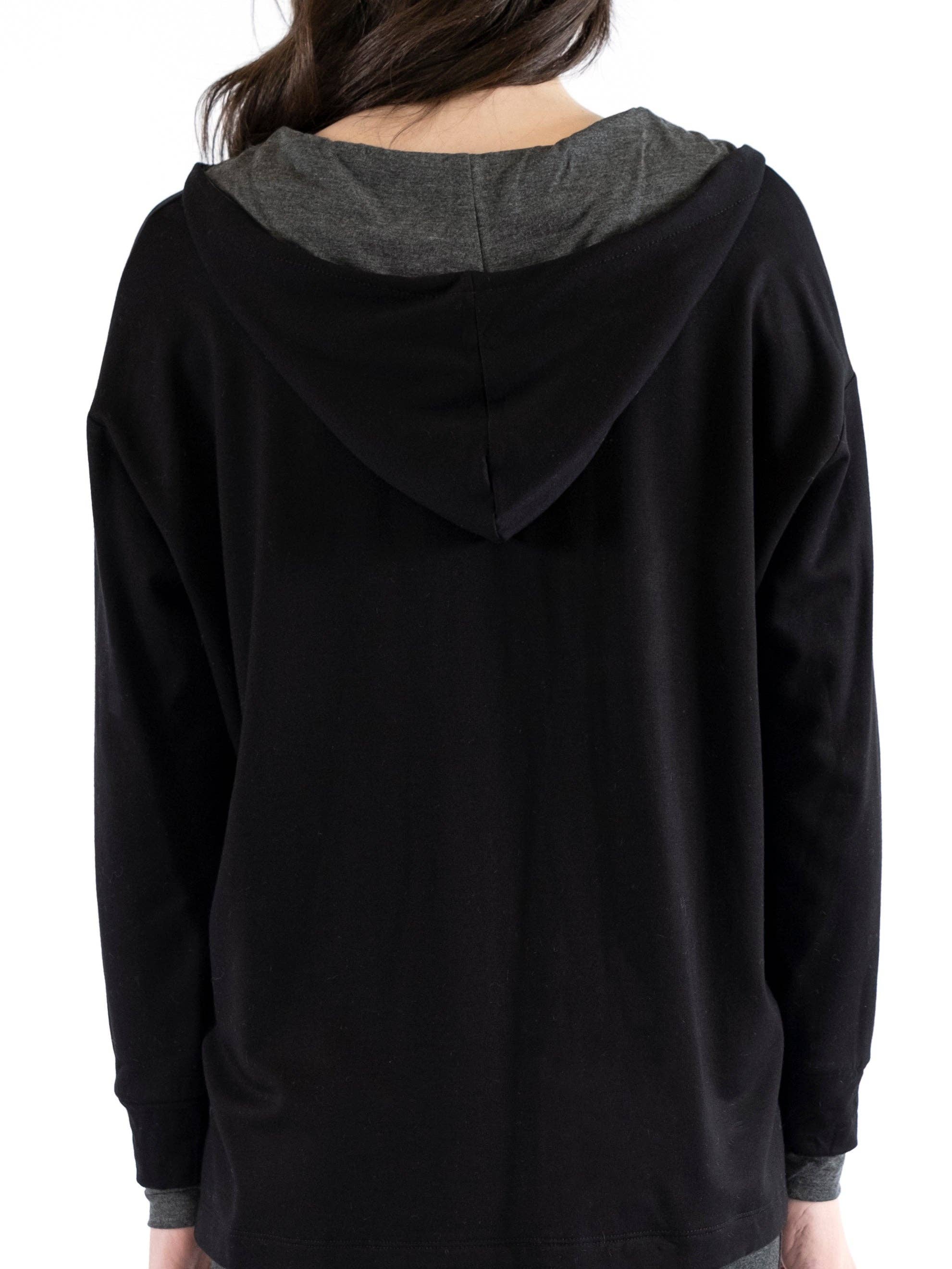 REMOVED BRAND – wholesale Hoodie - Dam – Emma V-ringad tröja med huva6