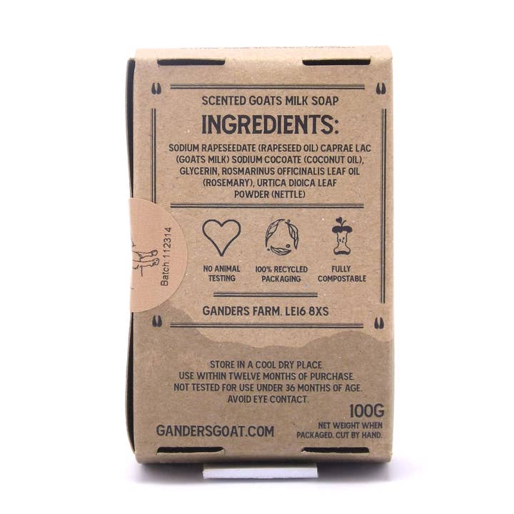 Ganders Goat - Wholesale Bar Soap - Rosemary and Nettle Shampoo & Bodywash Soap2