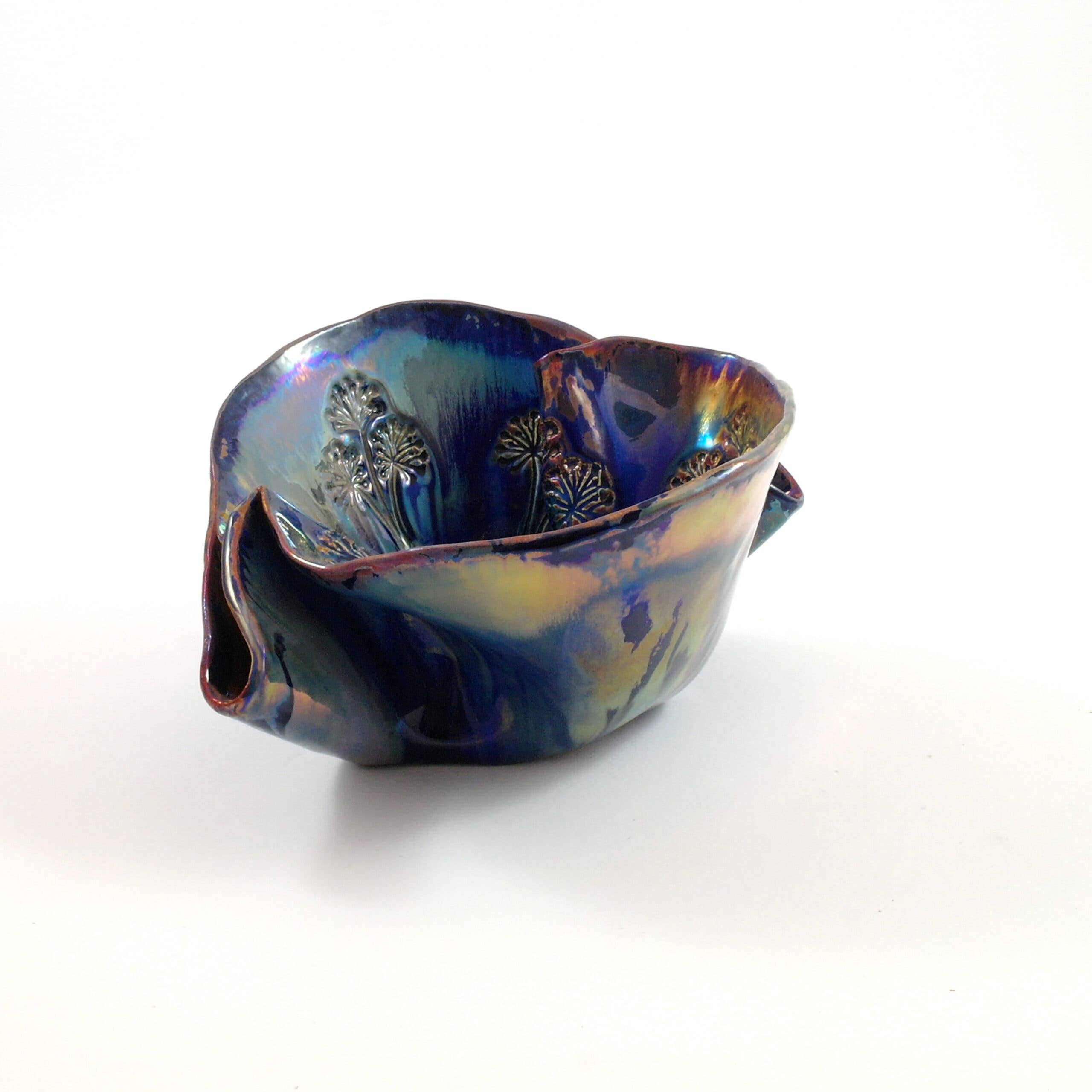 Ceramiche Lega - Venta al por mayor Bandejas/platos/boles decorativos - Papel grande azul y brillante