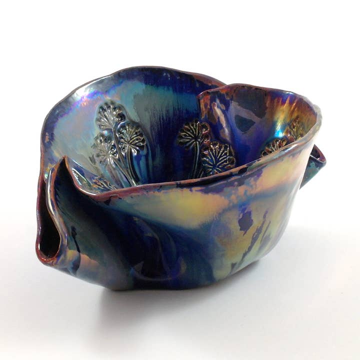 Ceramiche Lega - Venta al por mayor Bandejas/platos/boles decorativos - Papel grande azul y brillante0