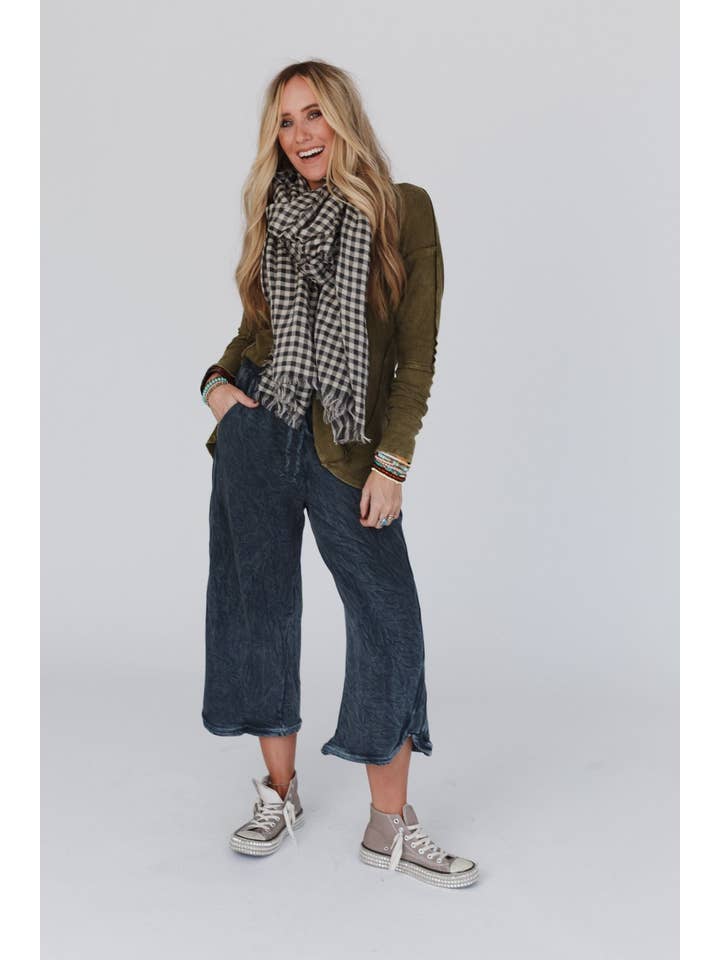 Three Bird Nest - Wholesale Pants - Women's - So Comfy Wide Leg Pant Petite Length - New Navy2