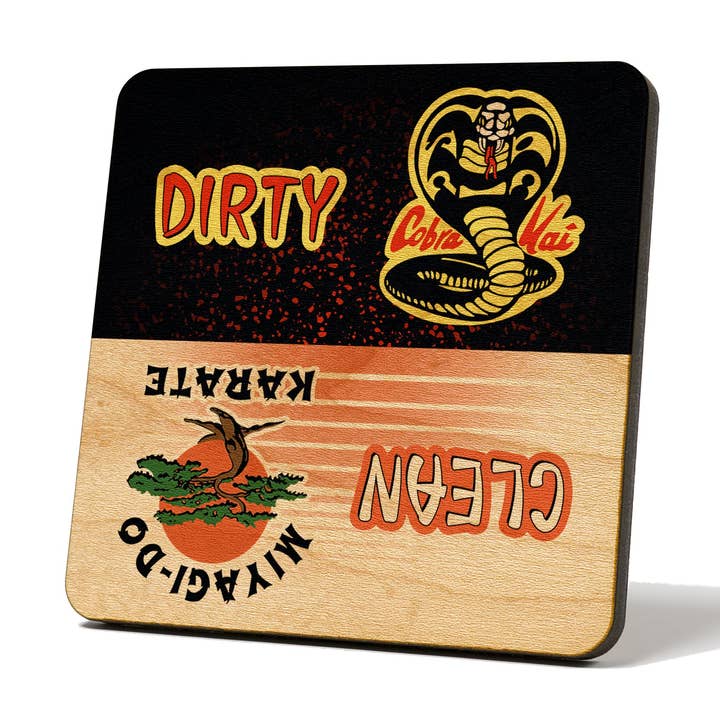 Cobra Kai Dirty Clean Dishwasher Magnet for wholesale by American Brand Studio