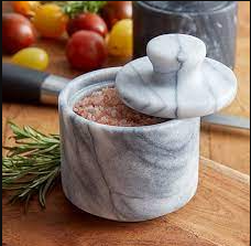 Artifacts Trading Company - Wholesale Salt Mill - Marble Salt Cellar with Lid – Kitchen Storage7