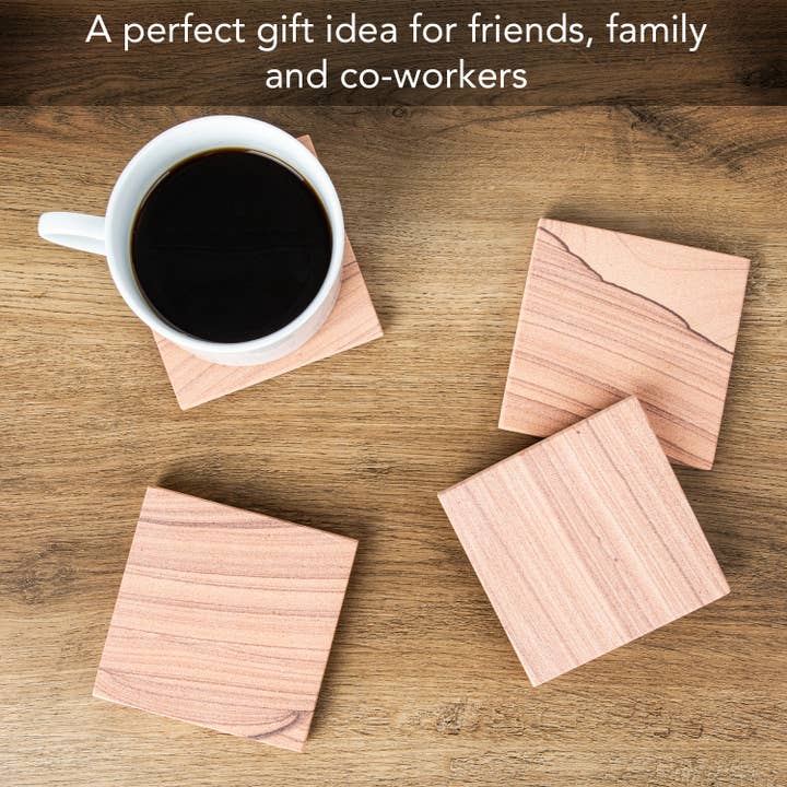 CounterArt/Highland Home/Thirstystone/CoasterStone - Wholesale Coasters - Thirstystone Natural Sandstone Coaster 4 Pack