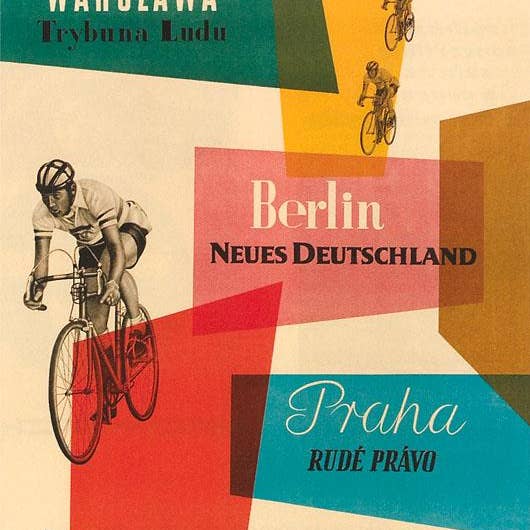 Kunstdruck PO-07 Fahrradrennen, Warschau, Berlin, Prag für den Großhandel von Found Image Press