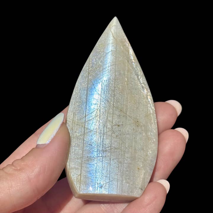Liv Rocks - Wholesale Spiritual Stone/Crystal - Flashy Moonstone Teardrop Carvings, Multiple Sizes0