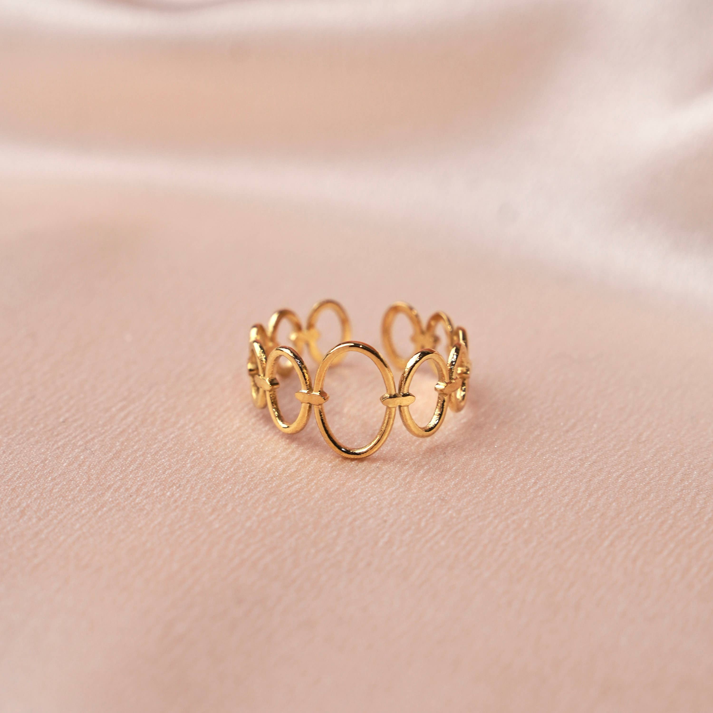 Victoire Collection - Vente Anneau/bague à empiler - Bague femme acier inoxydable anneaux ovales1