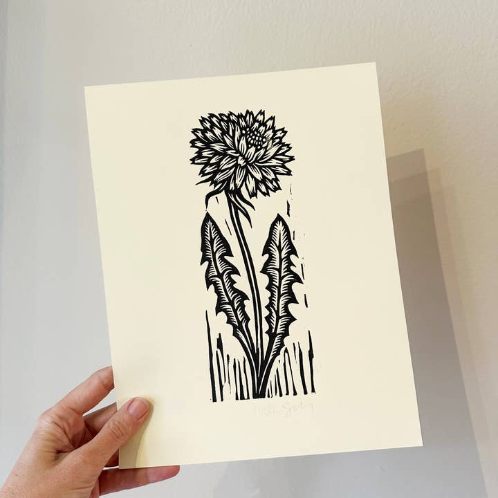 Imprimé pissenlit pour la vente par Horse & Hare