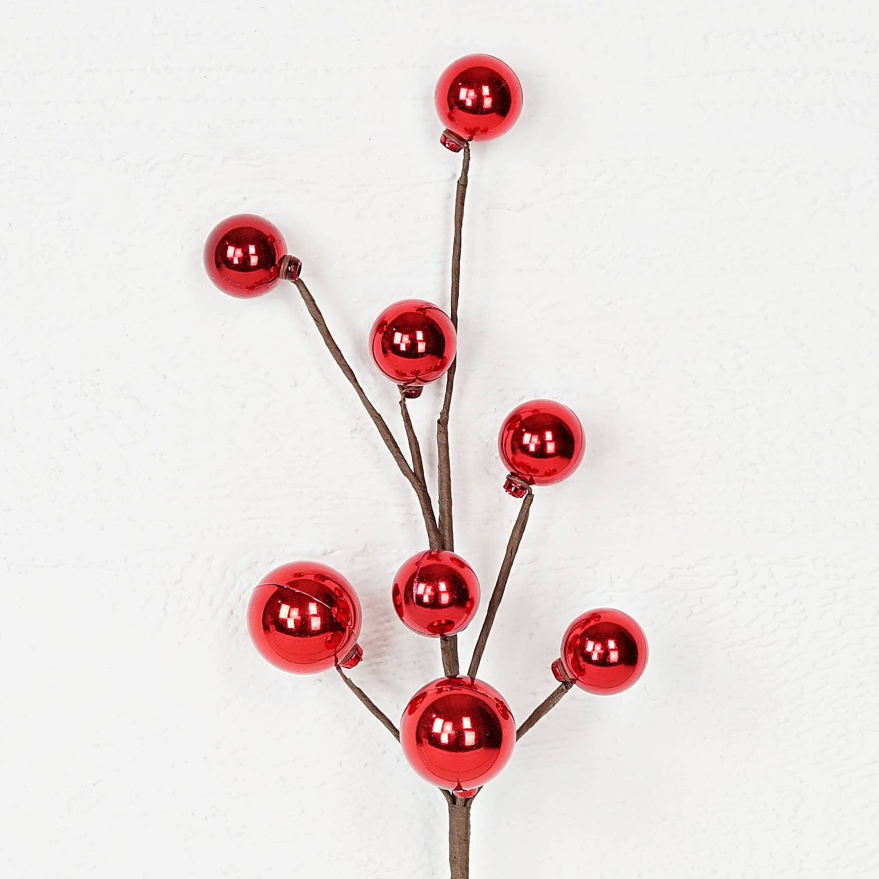 Holiday Depot Inc. - Wholesale Christmas Decoration - ISB60991- 19in Ornament Ball Spray-RED-2