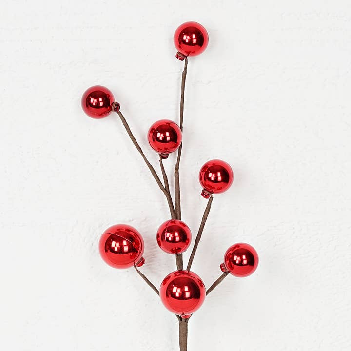 Holiday Depot Inc. - Wholesale Christmas Decoration - ISB60991- 19in Ornament Ball Spray-RED-2