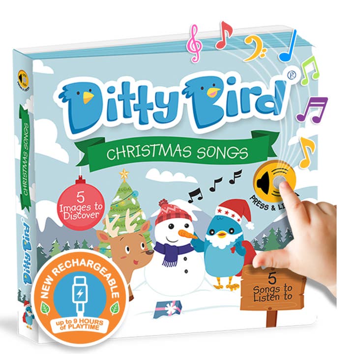 Ditty Bird Baby Books Christmas songs Stocking stuffer USB-C for wholesale by DITTY BIRD - UK
