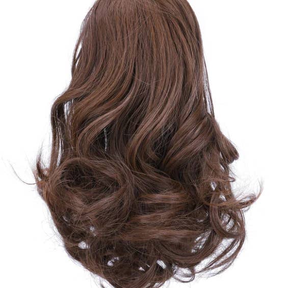 Magic Manes - Wholesale Hair Extensions - Brunette Curly Ponytail Hair Extensions