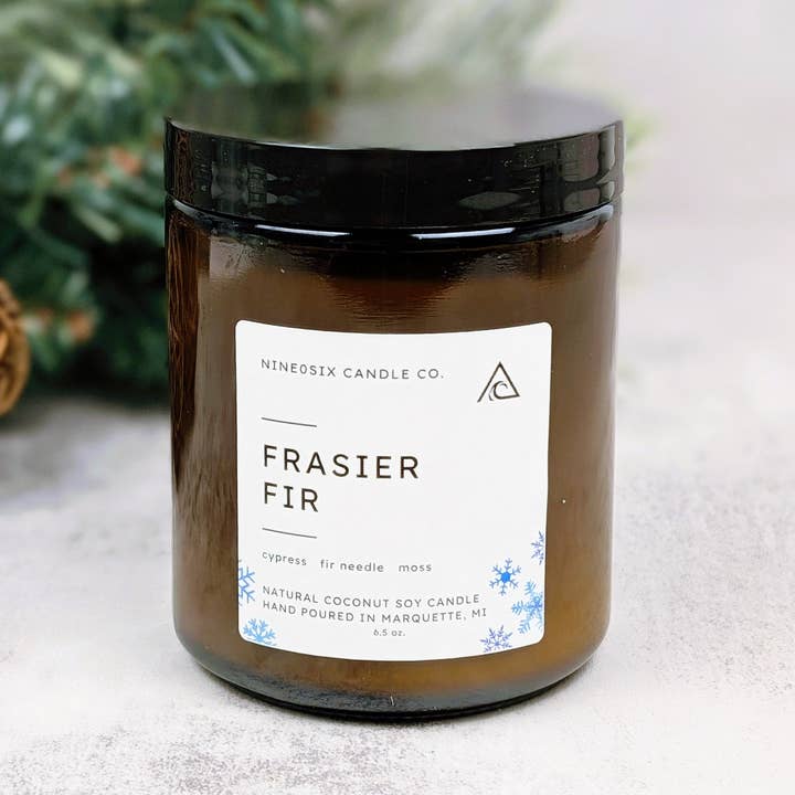 Amber Jar Candle - Frasier Fir for wholesale by 906 & Co