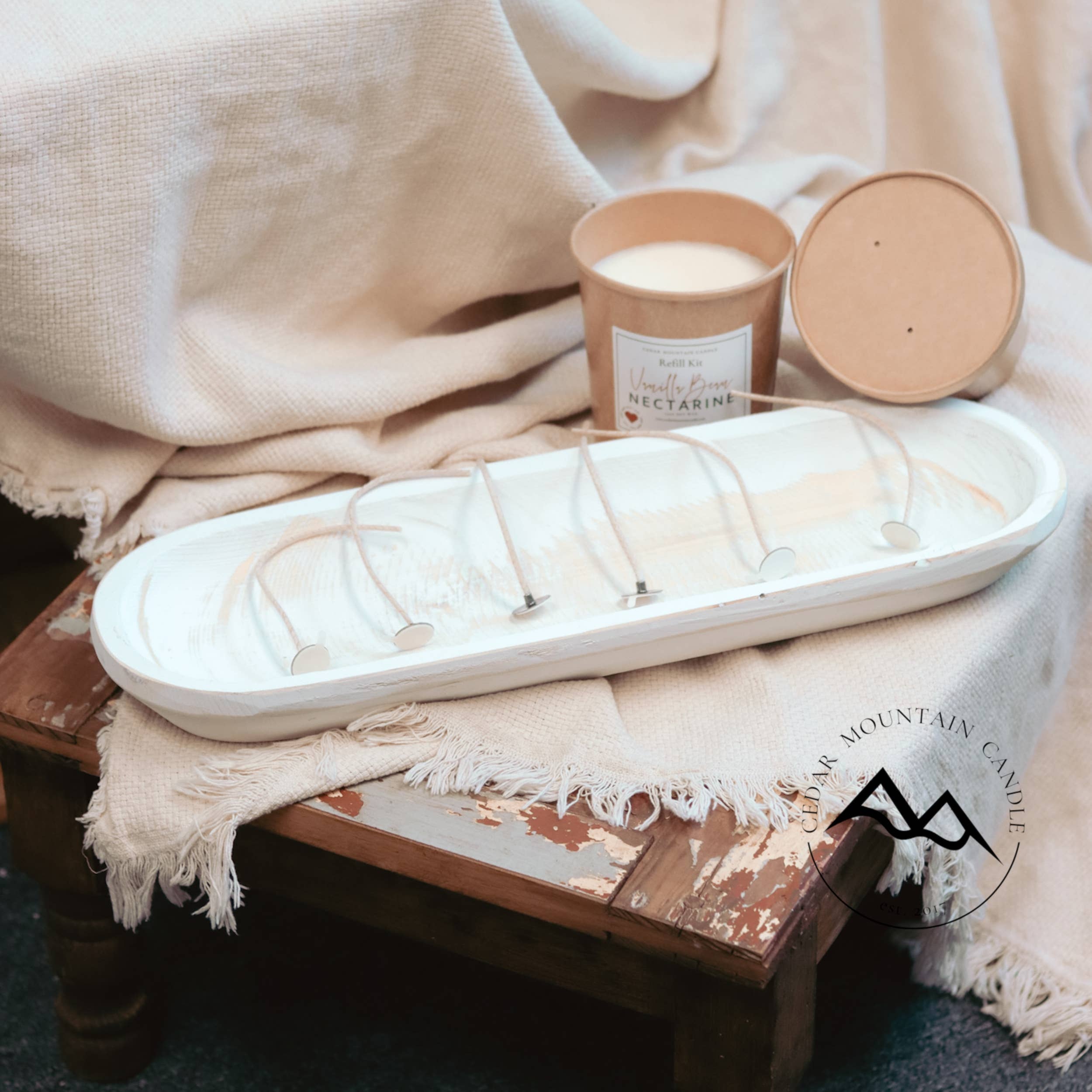 Cedar Mountain Candle – Vela em jarro/copo por atacado – Kit de recarga de velas de soja de 16 onças4