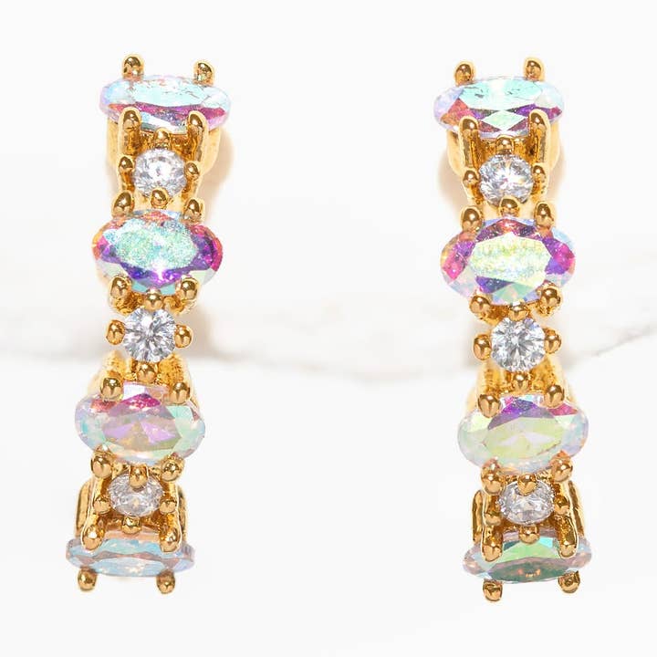 Iridescent Galaxy Hoops for wholesale by Girls Crew