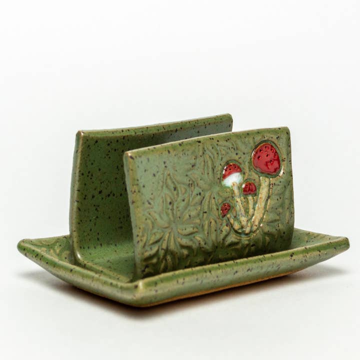 White Squirrel Clayworks - Venta al por mayor Soporte para esponjas - Titular de esponja de cocina de cerámica hecho a mano2