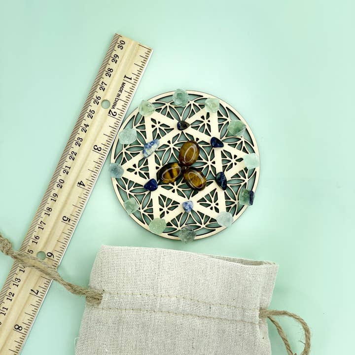 Sow the Magic - Wholesale Spiritual Stone/Crystal - Clarity Merkaba Crystal Grid Board4