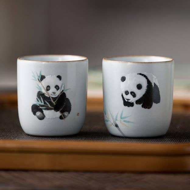 Gohobi Handmålad Panda Tall Tea Cup för wholesale av Gohobi (We cover U.S. import duties)