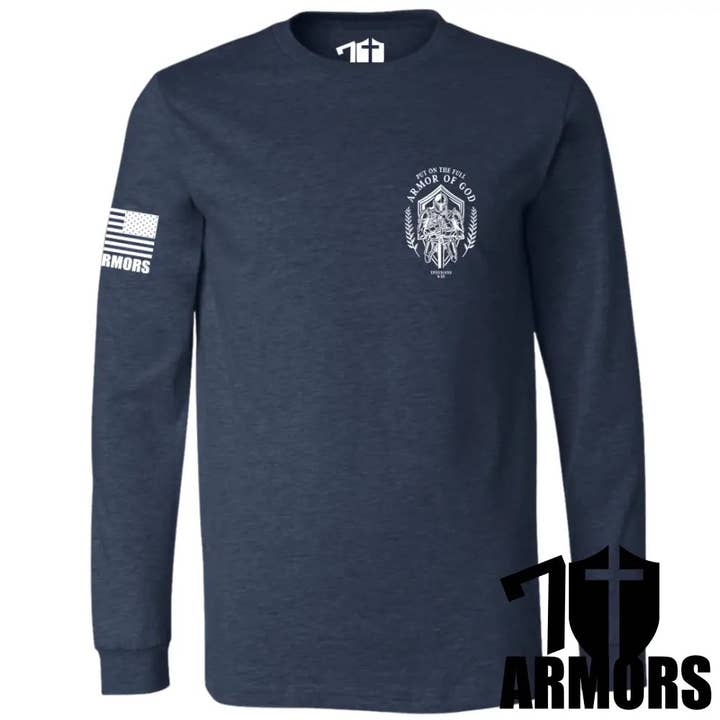 7 ARMORS APPAREL - Wholesale Screen Printed T-Shirt - Men's - FULL ARMOR OF GOD LONG SLEEVE1
