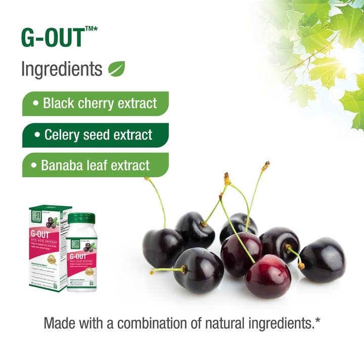 Bell Lifestyle Products Inc. - Wholesale Oral Supplement/Vitamin - G-OUTâ„¢ w natural herbal black cherry extract & more 60Vcap