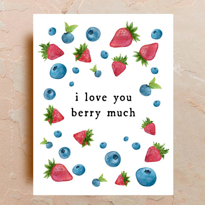 I Love You Berry Much - Greeting Card for wholesale by Samun Arts