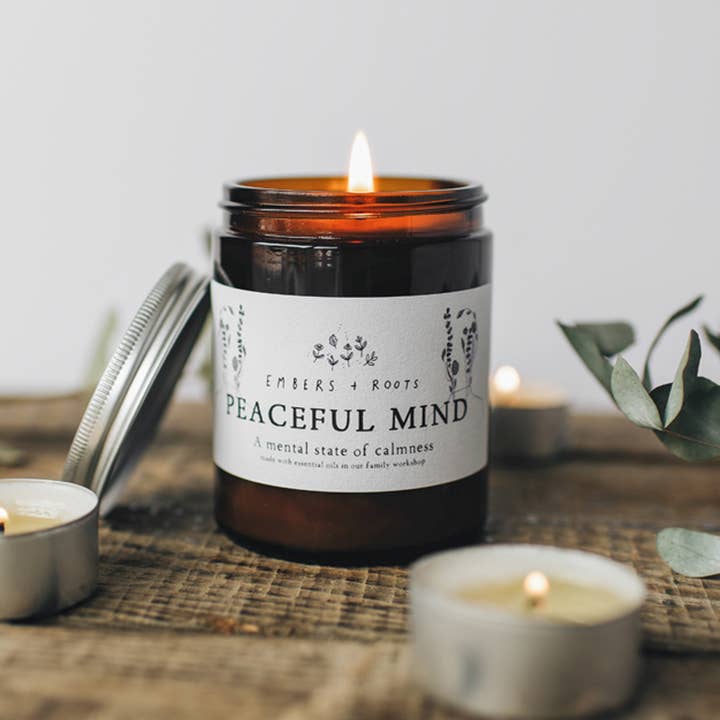 Embers & Roots - Vendita all'ingrosso Candela in vasetto - Candela Peaceful Mind all'olio essenziale