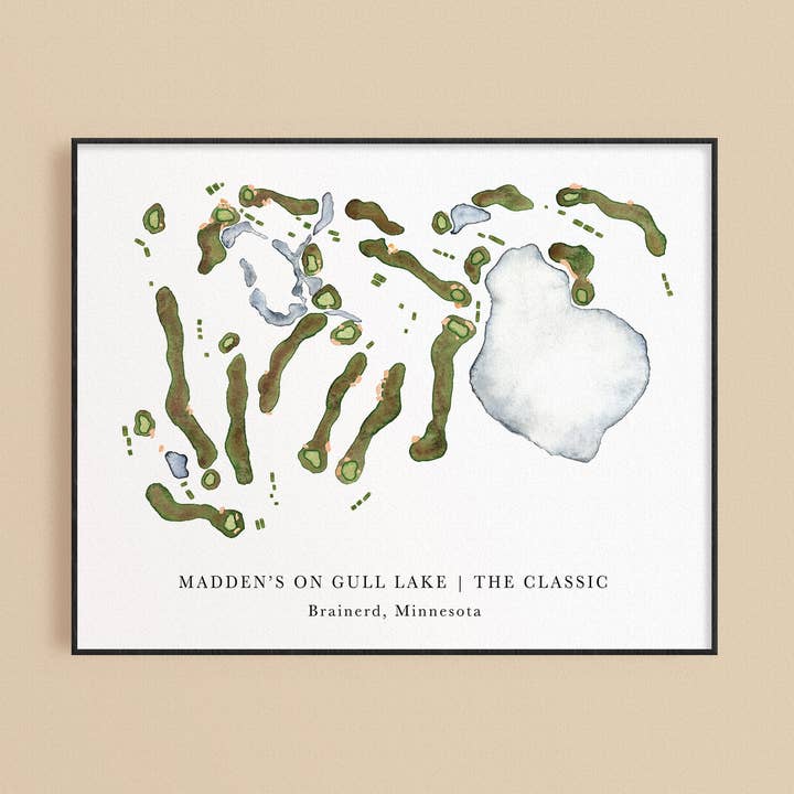 Madden's on Gull Lake Golf Club Print for wholesale by ally aiken design