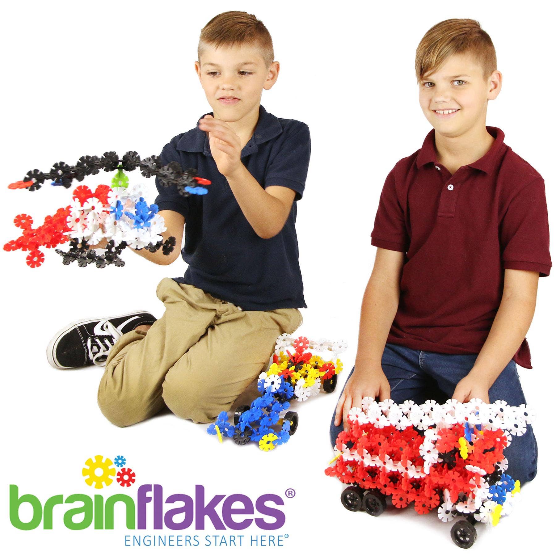 VIAHART Toy Co. - Wholesale Building Set - Kids - Brain Flakes Tube-Go - Wheels & Axles | Construction Toy5