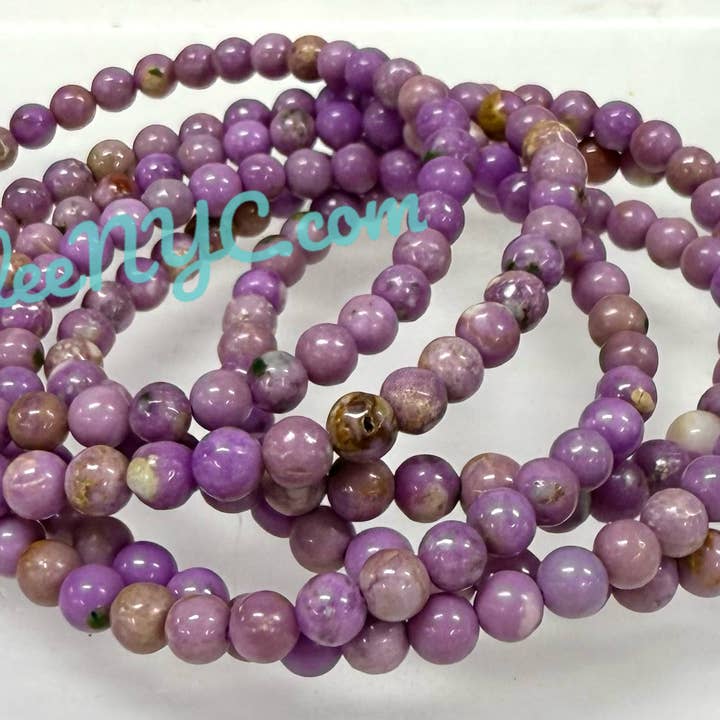 KayleeNYC - Wholesale Beaded Bracelet - Phosphosiderite 5mm 7.5” Crystal Stretch Bracelet2