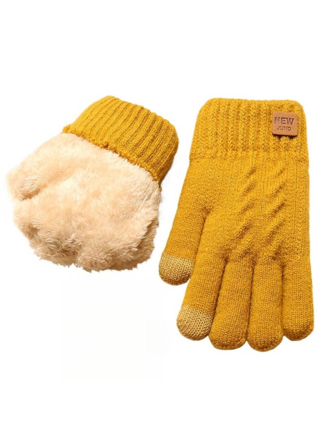 Funkyrel® Atzbranding Limited – Großhandel Handschuhe – Damen – Gloving - Doppellagige Touchscreen-Strickhandschuhe3