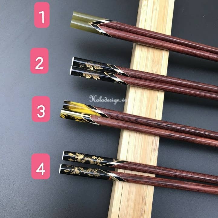 Hala Design - Wholesale Chopsticks - Assorted Personalized Japanese Rosewood Chopstick9