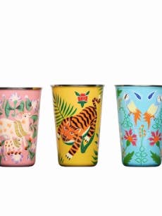 Hand-painted stainless steel food cup Srinagar Small for wholesale by Curiosity Lab