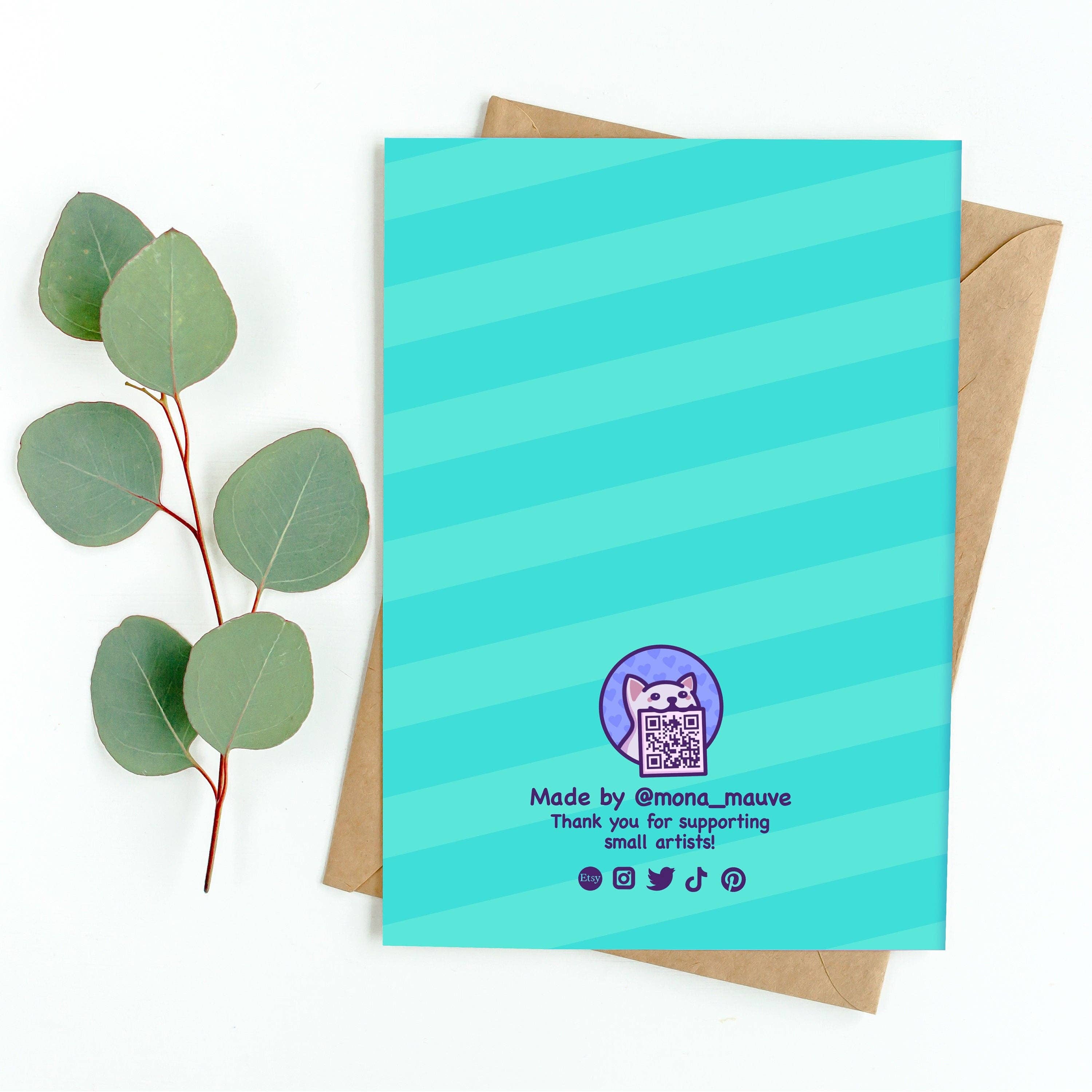 Mona Mauve • Silly Art! – wholesale Christmas card – I Hope It's a PS5! | Funny Gamer Christmas Card2