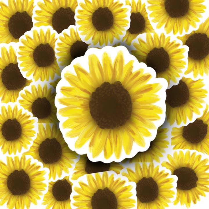 Sunflower Stickers, Sunflower Gifts, Waterproof Stickers, Christmas Gifts for Her, Gifts for Mom, Gifts for Friends, Stocking Stuffers for wholesale by S and S Stickers