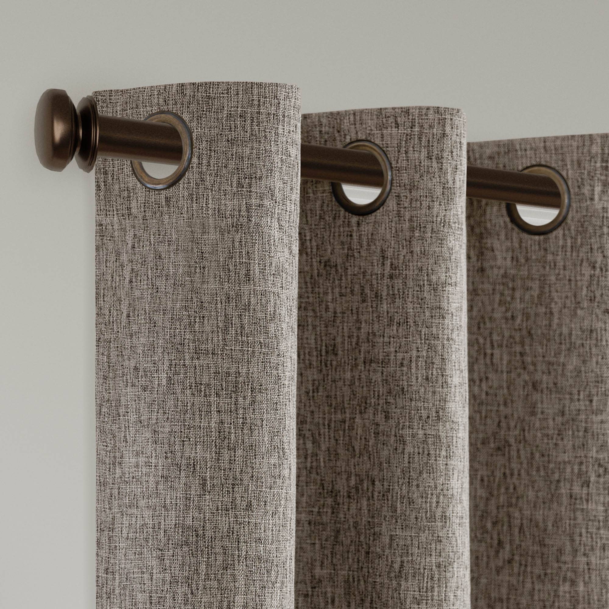 Awesome Home – Großhandel Vorhang – Verdunkelungsvorhänge mit Leinenstruktur und Ösen, 2 Paneele1