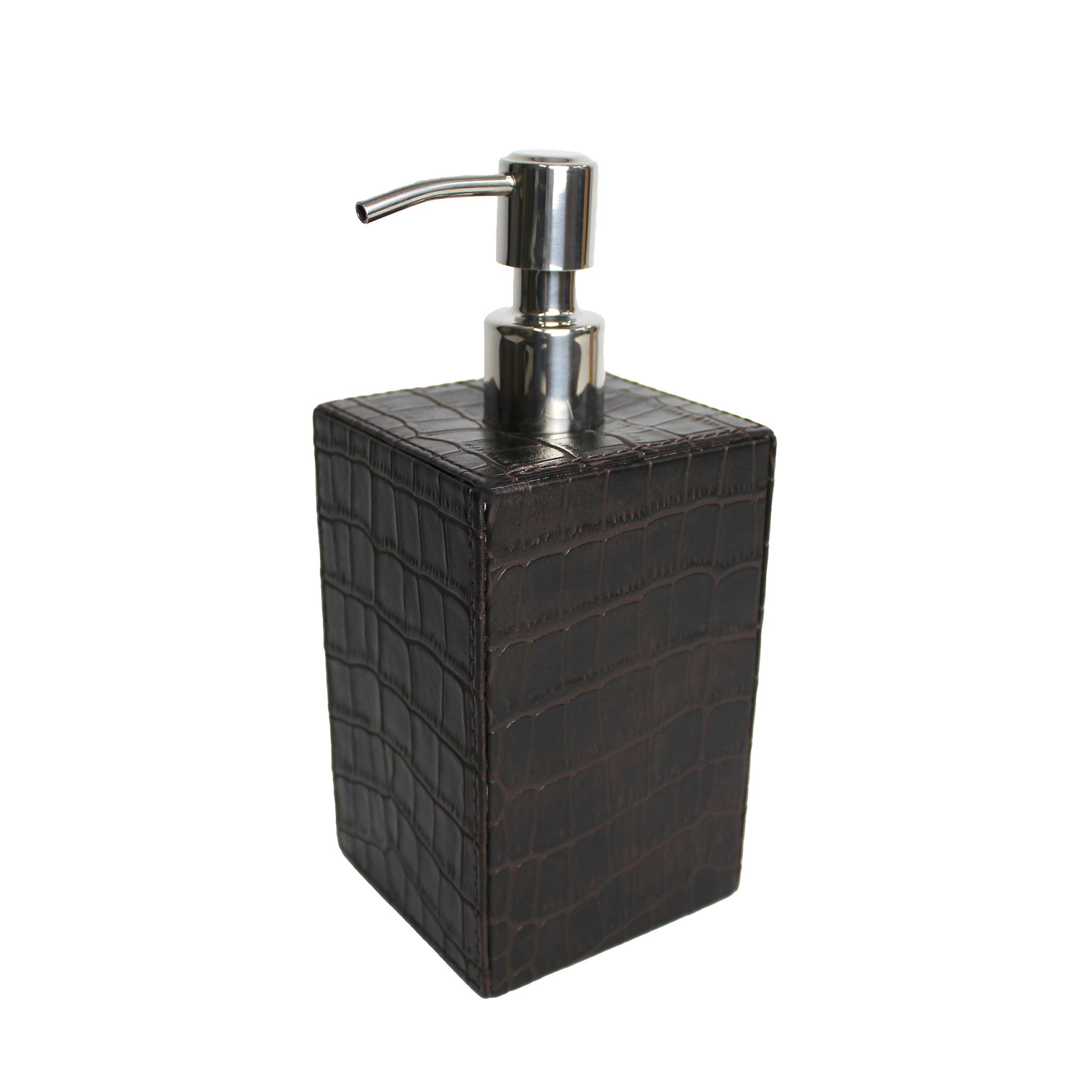Signature Home Collection GmbH - Wholesale Soap Dispenser - Soap dispenser faux leather crocodile brown dispenser leather imitation2