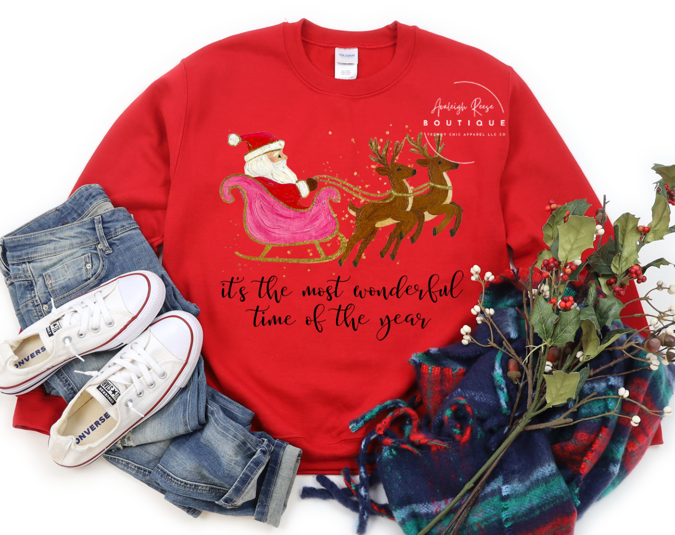 Trendy Chic Apparel LLC - Wholesale Graphic Sweatshirt - Women's - Santa Sleigh Sweatshirts & T-Shirts  3