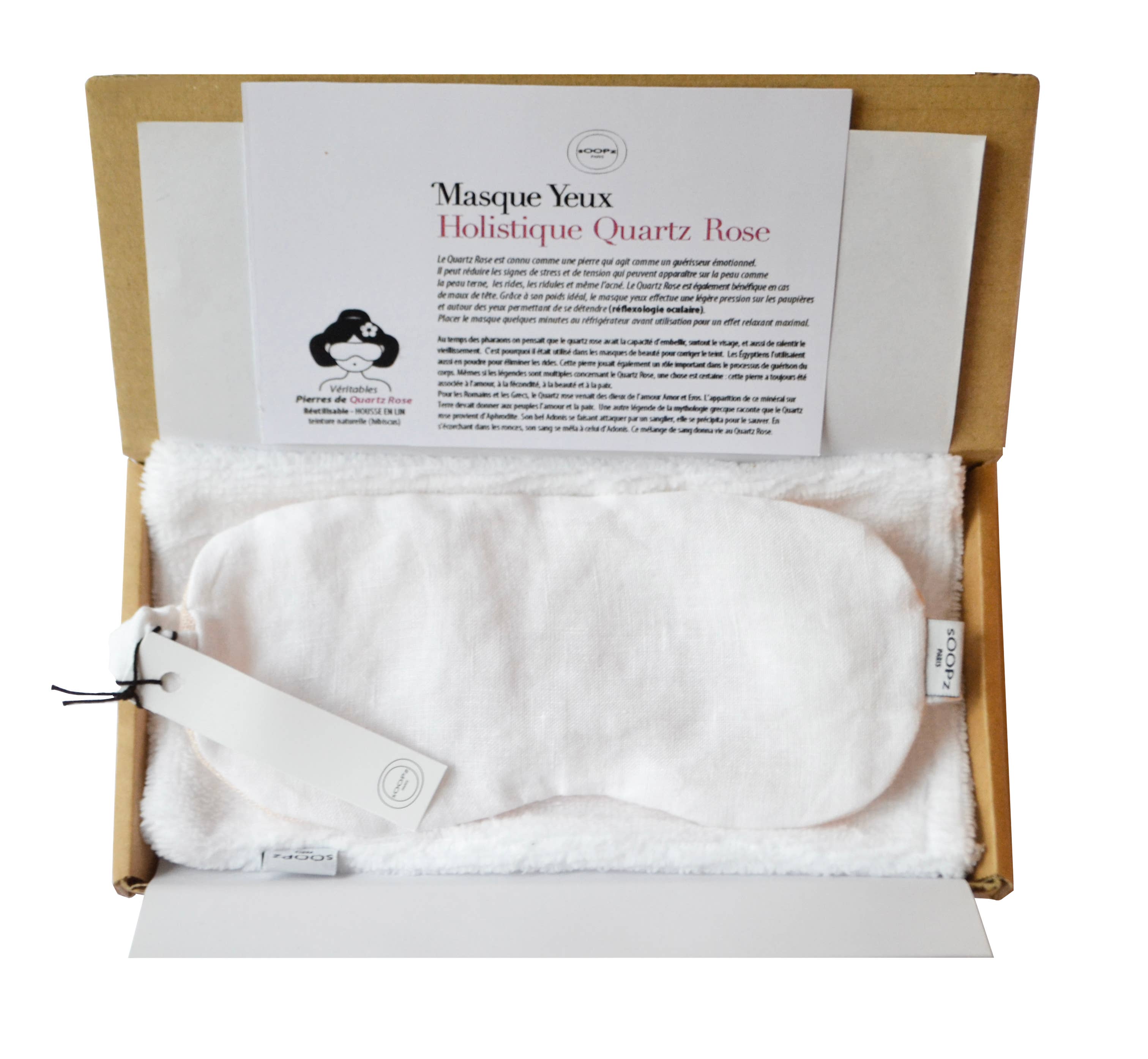 SOOPZ - Wholesale Spa/Therapy Pillow - Pink quartz eye mask - lithotherapy5