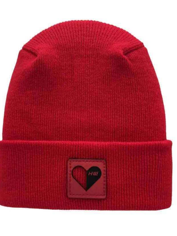 Love-Inspired H-Stitch Beanie – Scarlet Red | Limited Edition for wholesale by HAAKWEAR Beanies