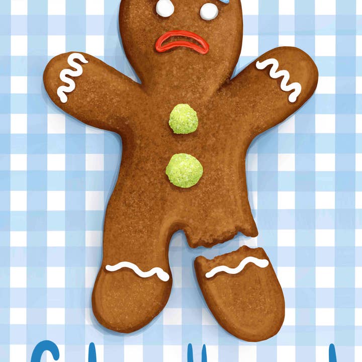 Katie Tinkler illustration - Wholesale Get Well Card - Get Well Soon Cute Gingerbread Gingham Greeting Card3