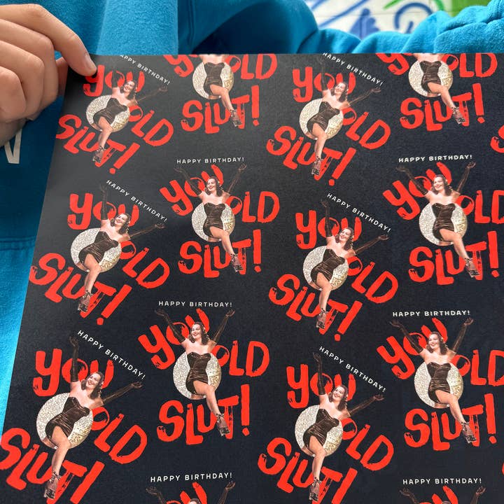 offensivedelightful - Wholesale Inpakpapier - OUDE SLET! verjaardag dubbelzijdig cadeaupapier / rollen van 24