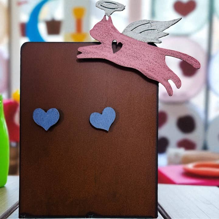 Cat picture frame Mothers Day gift metal pet lover eco for wholesale by Whimsies