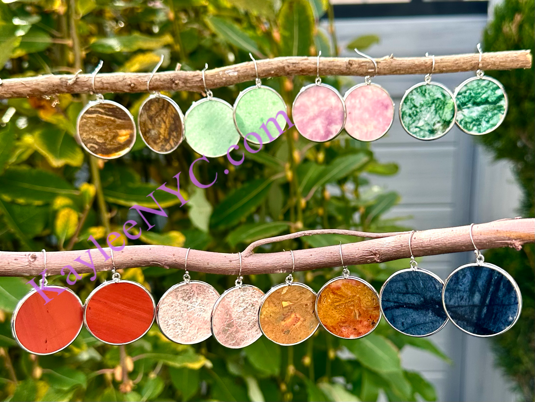 KayleeNYC - Wholesale Dangle Earrings - Natural Crystal Sterling Silver Dangling Earring1