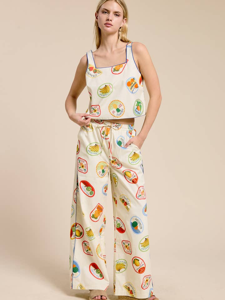 Zesty Summer Pants for wholesale by FLAT WHITE