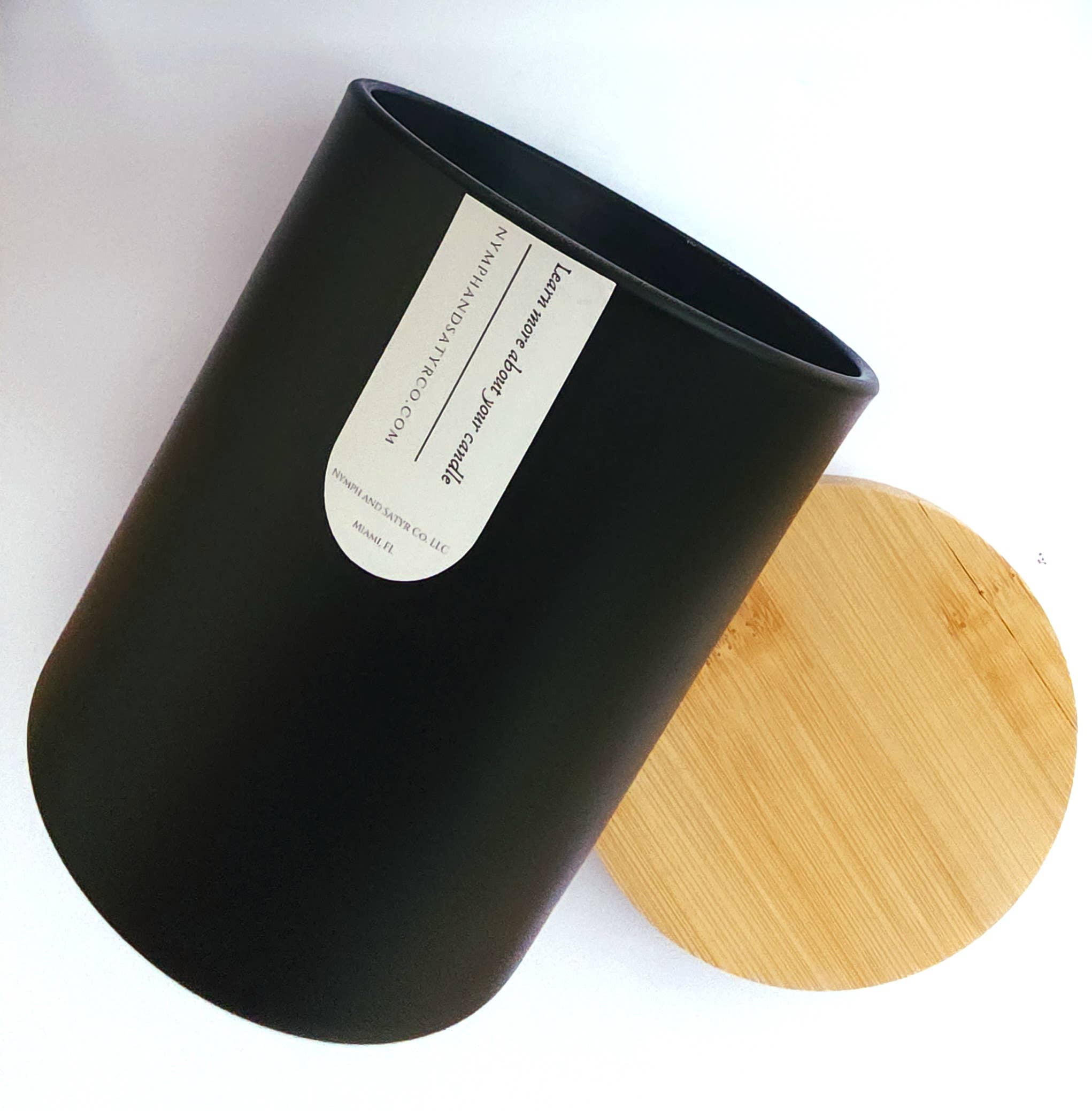 Nymph & Satyr Co. - Wholesale Jar/Filled Candle - Yunü • 10oz Soy Crystal Candle (Black Glass)3