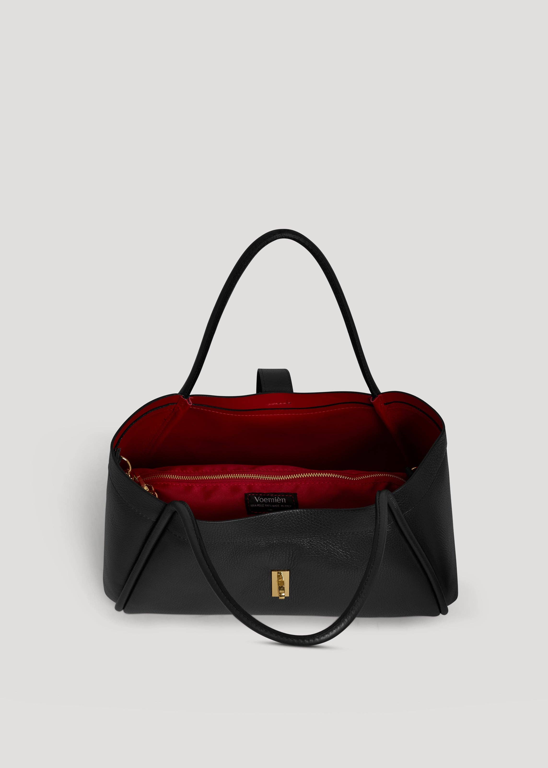 Voemièn - Wholesale Top Handle Bag - Women's - Mayfair Bag in Black Togo Leather5