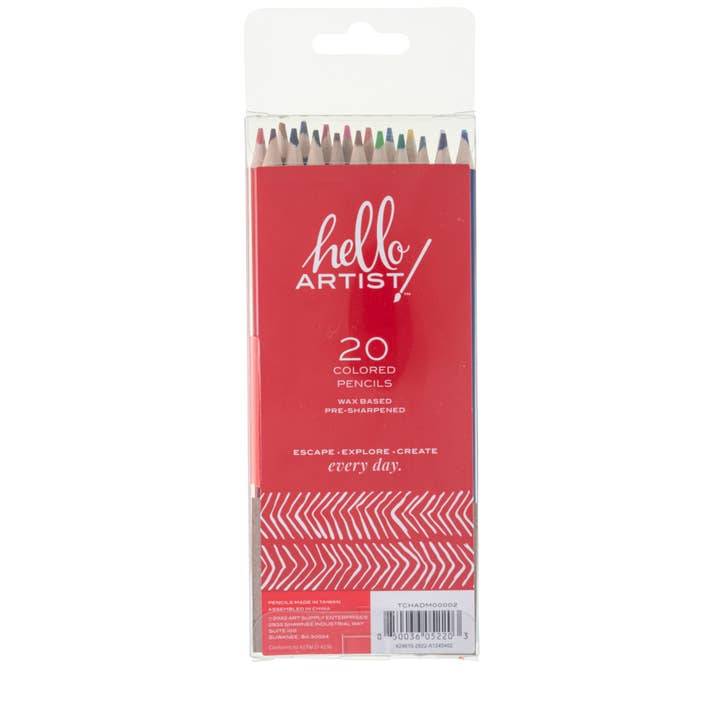 MacPherson's - Wholesale Colored Pencil - Hello, Artist! Colored Pencils, 20 Pieces