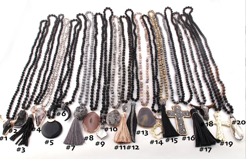 Kate Tuesday Jewelry - Venta al por mayor Collares de cuentas/perlas - Collares de piezas negras1